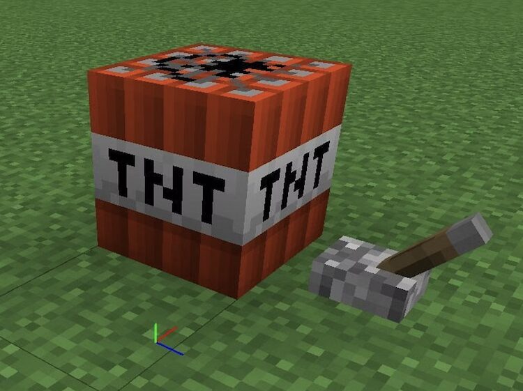بلوک TNT در بازی ماینکرافت